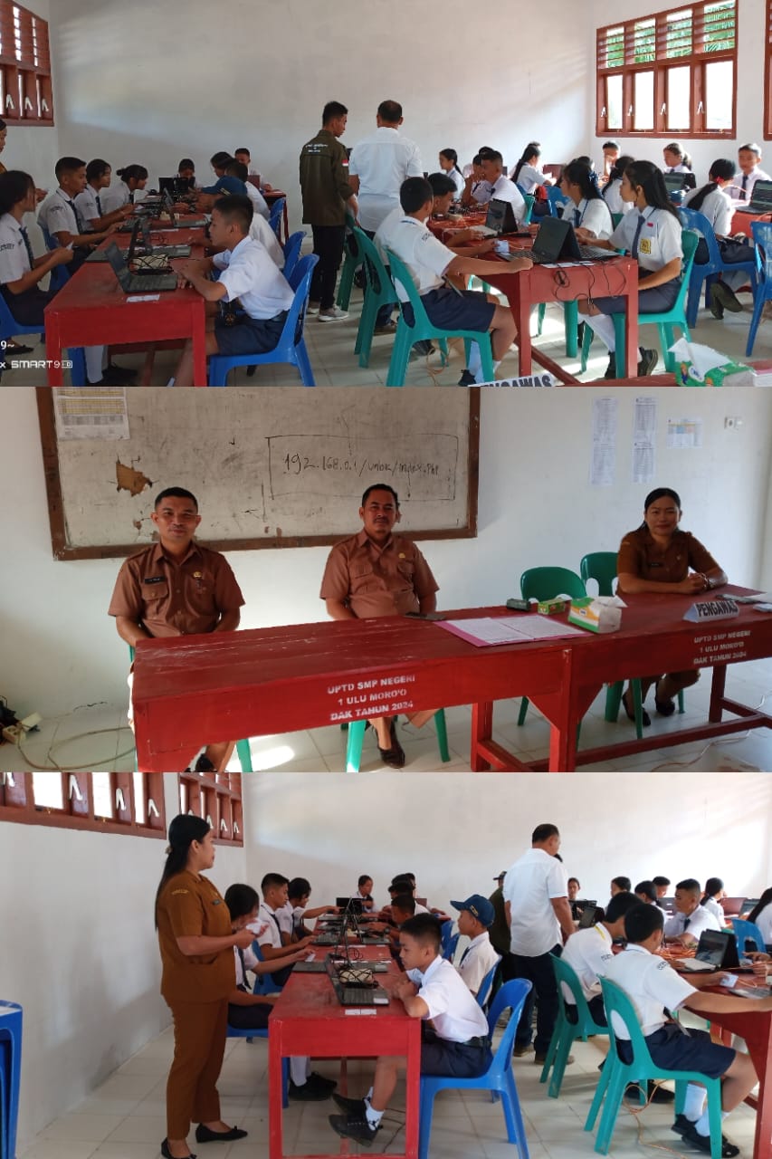 UPTD SMP Negeri 1 Ulu Moro'o Laksanakan Ujian Sekolah Berbasis Komputer (USBK)